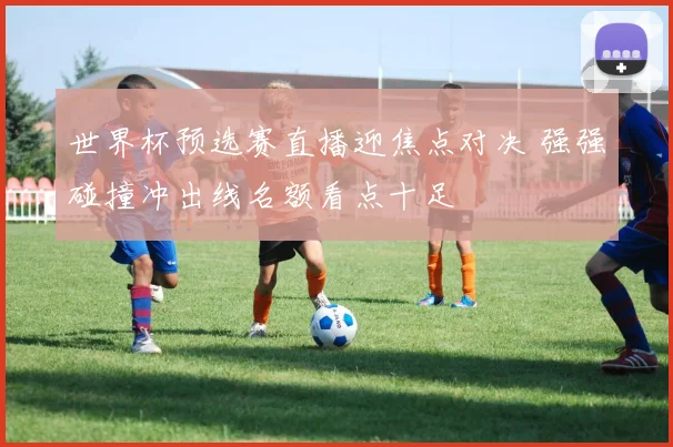 世界杯预选赛直播迎焦点对决 强强碰撞冲出线名额看点十足